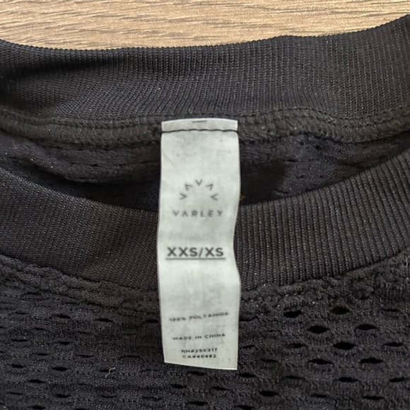 NWT Varley Black Muscle Tee Women's Size XXS/XS - Picture 2 of 7